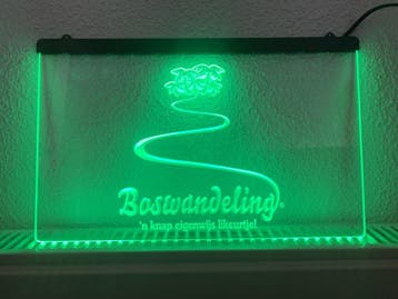 Boswandeling neon bord lamp LED cafe verlichting reclame lic, Verzenden, Nieuw