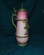 Elegante Jarra - Kruik - Bohemio - Glas, Messing - Met een, Antiek en Kunst