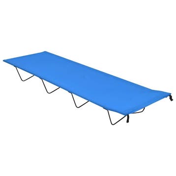 vidaXL Campingbed 180x60x19 cm oxford stof en staal blauw, Verzenden, Nieuw