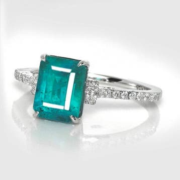 Zonder minimumprijs - Ring - 14 karaat Witgoud, IGI 2,74 ct, Nieuw