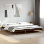 vidaXL Bedframe bewerkt hout metaal gerookt eikenkleurig, Verzenden