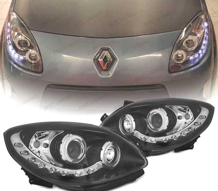 PHARES RENAULT TWINGO 07-11 LED DAYLIGHT NOIR, Auto-onderdelen, Verlichting, Verzenden
