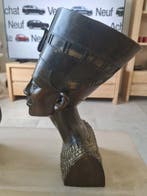 Buste, Buste de Néfertiti - 34 cm - Bois, Antiek en Kunst