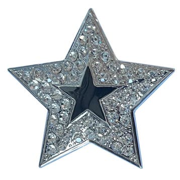 Fako Bijoux - Magneet Broche XL - Ster Kristal Zwart -, Verzenden