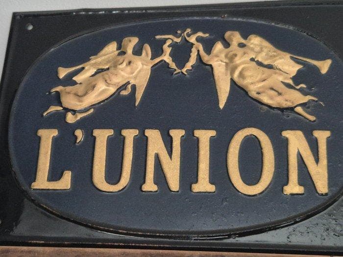 Lunion compagnie dassurances - Verzekeringsplaten -, Antiek en Kunst, Antiek | Wandborden en Tegels