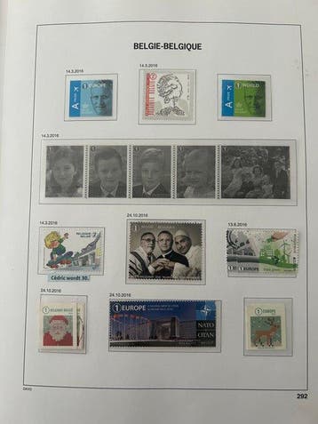 België 2016/2019 - Uitgebreide verzameling in Davo Album:, Gestempeld