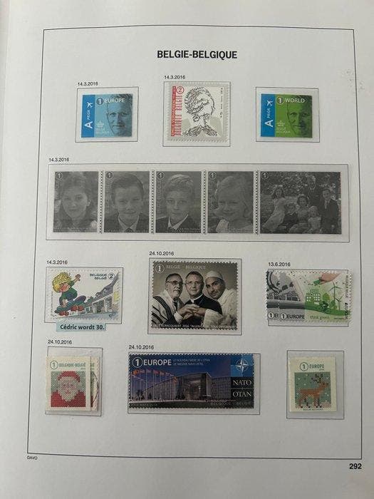 België 2016/2019 - Uitgebreide verzameling in Davo Album:, Postzegels en Munten, Postzegels | Europa | België