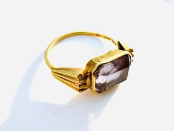Bague - 18 carats Or jaune - 2.03ct. tw. Améthyste, Nieuw