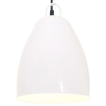vidaXL Hanglamp industrieel rond 25 W E27 32 cm wit, Verzenden, Nieuw