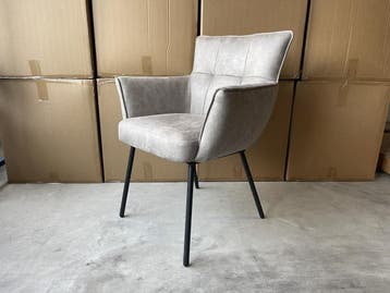 Veiling - Eetkamerstoel Nevin (set van 6) - microleder - Cla, Nieuw
