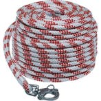 12mm x 40m Zeilval met Gesplitste Snapsluiting Wit-Rood, Ophalen of Verzenden, Nieuw