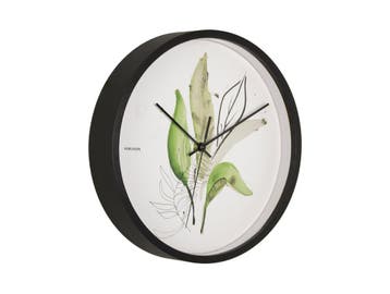 Karlsson Wandklok Botanical Leaves | Retourdeal 26% korting, Maison & Meubles, Accessoires pour la Maison | Horloges, Verzenden