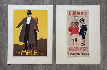 Metlicovitz - Villa - Lotto di 2 tavole poster pubblicitari