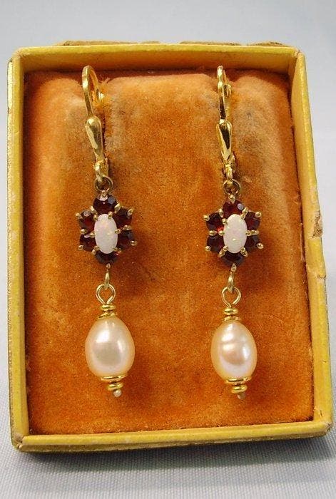 Sans prix de réserve - Boucles doreilles Argent, Plaqué or, Handtassen en Accessoires, Oorbellen