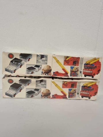 Lego - Legoland - 2x 620 - 6x 623 - Fire Truck - White Car