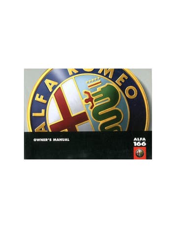 1999 ALFA ROMEO 166 INSTRUCTIEBOEKJE ENGELS, Ophalen of Verzenden