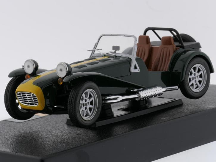 Schaal 1:18 Anson 30318-W Lotus Caterham Super 7 (1972) #..., Hobby en Vrije tijd, Modelauto's | 1:18, Gebruikt, Anson, Ophalen of Verzenden