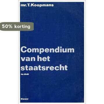 Compendium van het staatsrecht 9789026814044 Koopmans, Verzenden, Gelezen, Koopmans