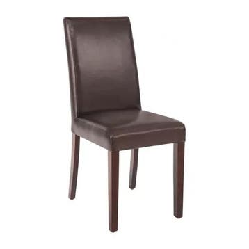 Stoelen | Kunstleer/Hout | Dark Brown | Houtlook Poten |, Verzenden, Nieuw in verpakking