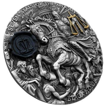 Niue. 7 Dollars 2026 Black Horse Seven Seals of the