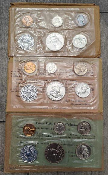 Verenigde Staten. Proof Sets 1960/1962( 3 sets) (Zonder