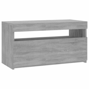 vidaXL Tv-meubel met LED-verlichting 75x35x40 cm grijs, Verzenden