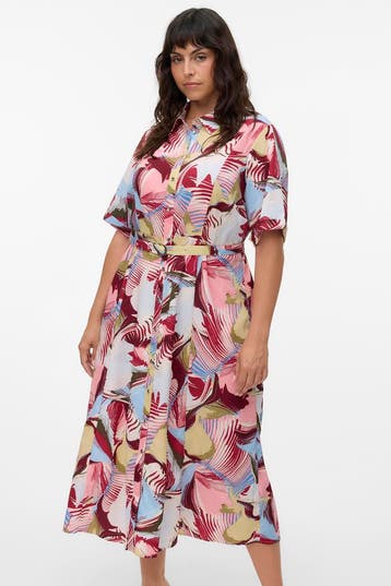 VERO MODA curve jurk RUBY50Maat 46/48 (XL) of groter, Kleding | Dames, Verzenden, Nieuw, Maat 46/48 (XL) of groter, Overige kleuren