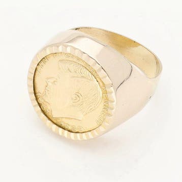 Ring - 18 karaat Geel goud - John Kennedy munt