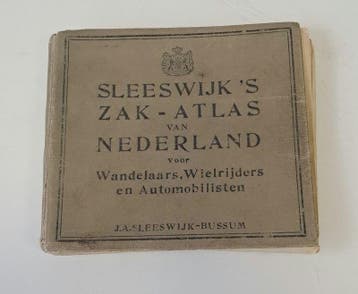 Sleeswijk's zak-atlas van Nederland voor Wandelaars, Wielrij, Boeken, Verzenden, Nieuw