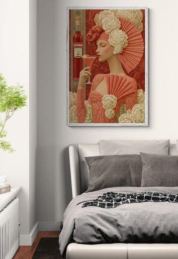 I_KONIQ - Erte style - red woman relax