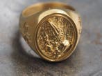 Memento Mori Religieus / Schedel / Vrijmetselaarsring - 24kt, Antiek en Kunst