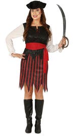 Piraten Kostuum Dames 4 delig, Verzenden, Nieuw
