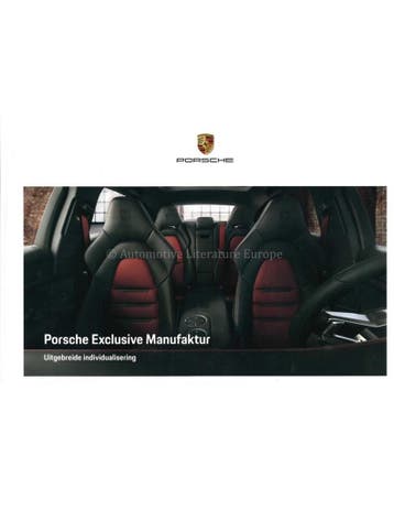 2020 PORSCHE EXCLUSIVE MANUFAKTUR HARDCOVER BROCHURE DUITS