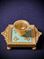 Kandelaar - Brons (verguld) - Bronzeblad (verguld) -