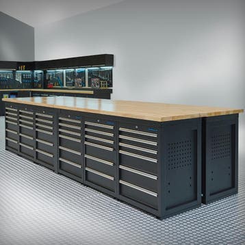Datona Werkbank PRO - 2x 400 cm - eiken - 12 ladekasten met, Ophalen of Verzenden, Nieuw