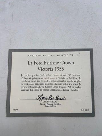 Franklin Mint 1:24 - Modelauto - Ford Fairlane Crown, Hobby & Loisirs créatifs