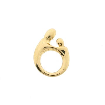 Gouden moeder-kind hanger (Hanger of bedel), Handtassen en Accessoires, Bedels, Ophalen of Verzenden, Gebruikt, Goud, Overige merken
