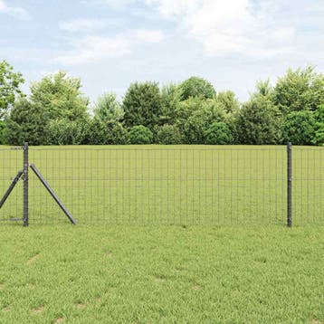 vidaXL Euro-hek met grondbevestiging 25 x 0,4 m PVC-Coated, Verzenden
