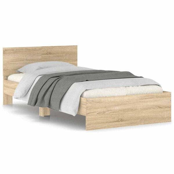 Bedframe 100x200 Eiken - 36% korting! Retour deal, Maison & Meubles, Chambre à coucher | Lits, Envoi
