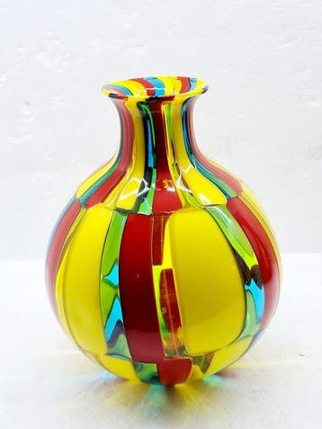 F&M Ballarin - Vase - Verre, Antiquités & Art
