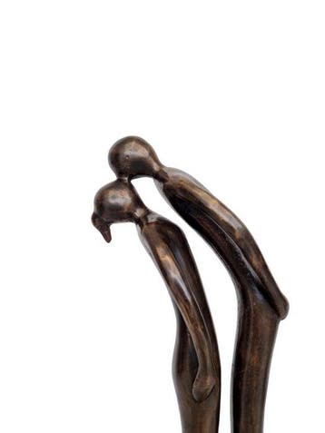 Figurine - A couple in love - Bronze
