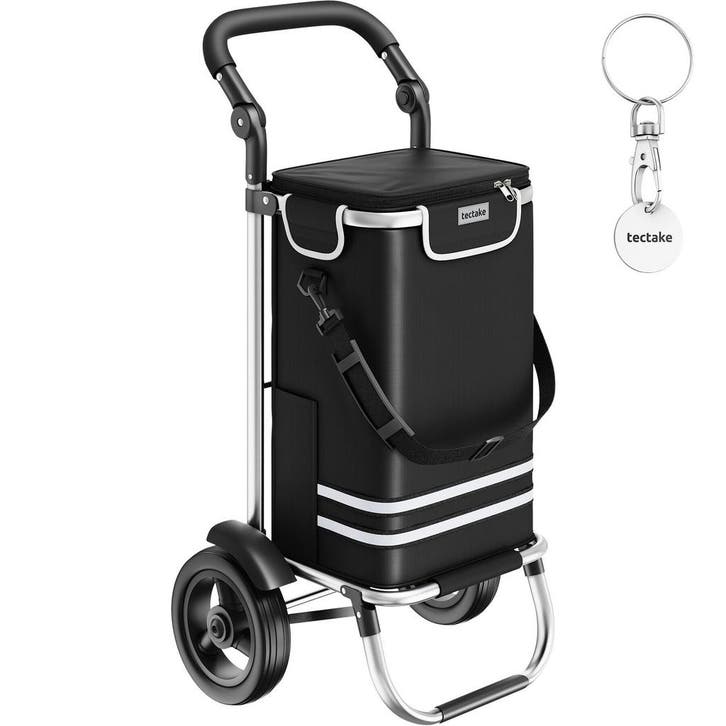 tectake Boodschappentrolley Shopper, 3-in-1, opklapbaar, met, Handtassen en Accessoires, Koffers, Verzenden