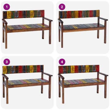 vidaXL Eetkamerstoelen 4 st massief gerecycled hout, Verzenden, Nieuw