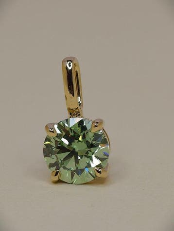 Pendentif - 14 carats Or jaune - 2.01ct. tw. Vert Diamant