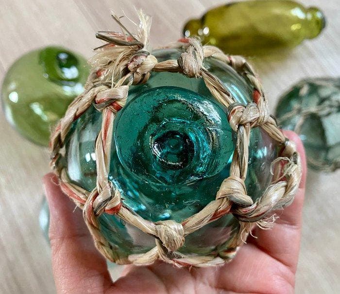 Maritieme objecten (8) - handgeblazen glas- Japanse glazen, Antiek en Kunst, Curiosa en Brocante
