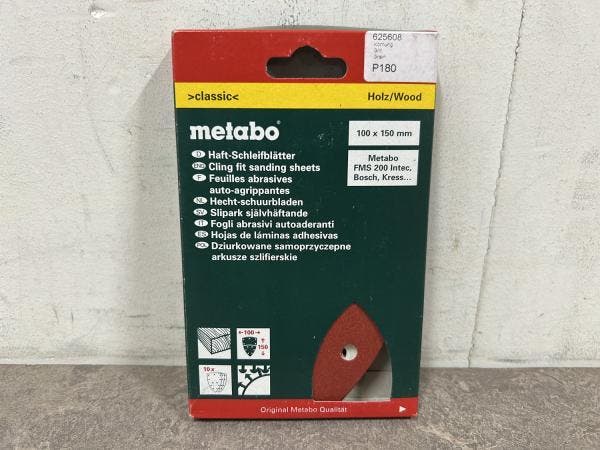 Veiling - 4x Metabo delta schuurpapier P180 100x150 10-pack, Doe-het-zelf en Bouw, Gereedschap | Machine-onderdelen en Toebehoren