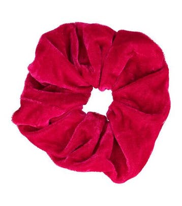 Haarelastiek Scrunchie – Basic – Velvet Stof – Fuchsia Roze, Nieuw