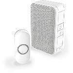 Sonnette de porte sans fil avec bouton - Blanc - 150m de, Verzenden