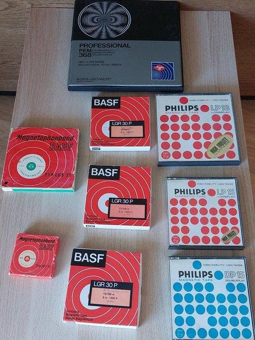 AGFA-GEVAERT, BASF, Philips - PEM 368 Reel-to-reel audio -, Audio, Tv en Foto, Radio's