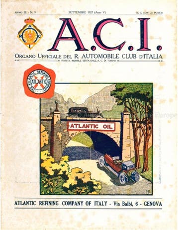 1927 A.C.I. (ORGANO UFFICIALE DELLAUTOMOBILE CLUB, Nieuw